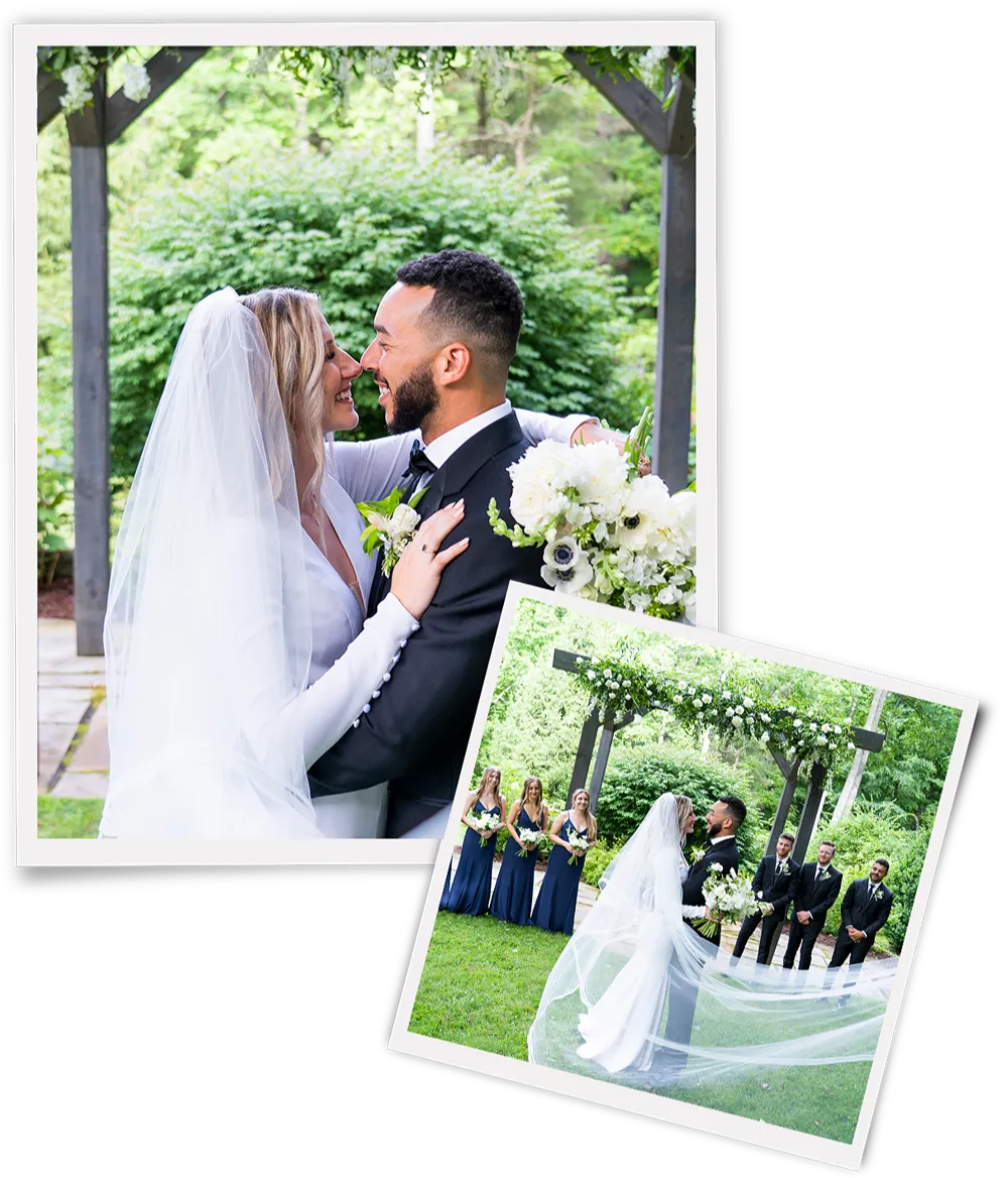 Romantic beach wedding photography of a couple kissing by the ocean captured by White Creek Weddings