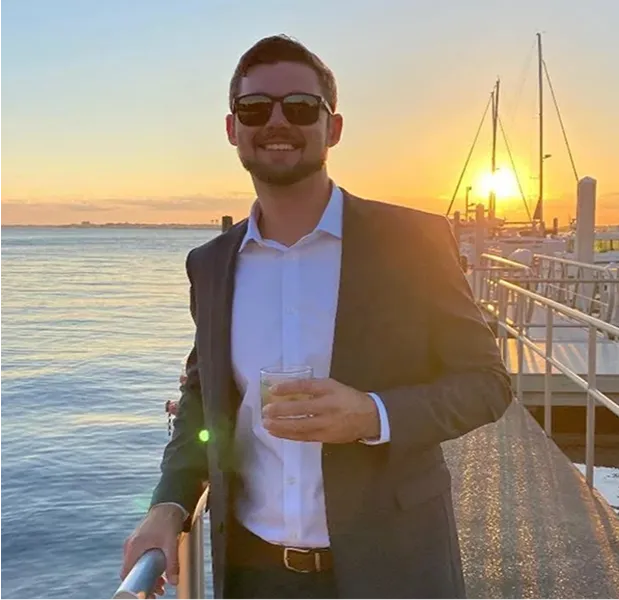 Portrait of Xavier Groenendyk, professional wedding photographer at White Creek Weddings